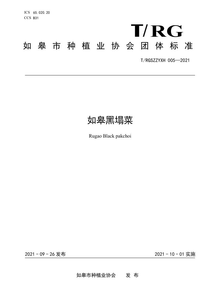 T/RGSZZYXH 005-2021 ޺