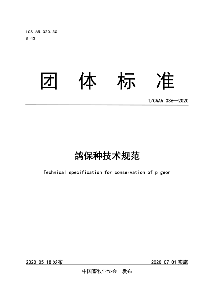T/CAAA 036-2020 뱣ּ淶