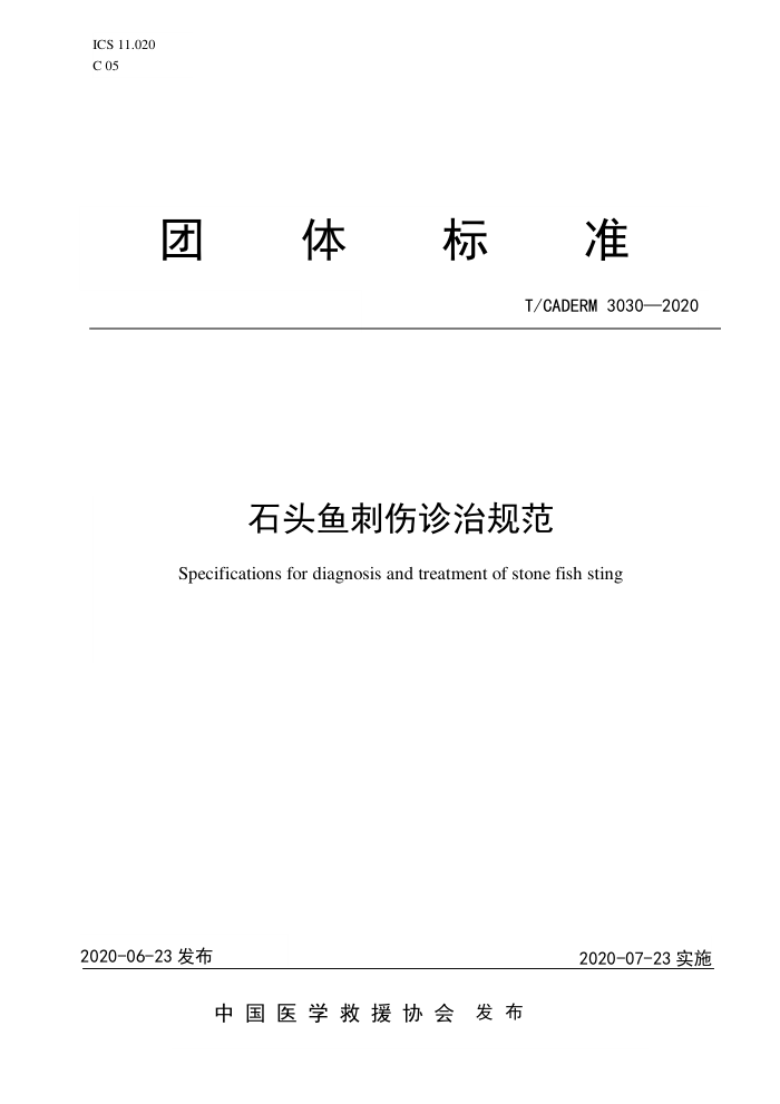 T/CADERM 3030-2020 ʯͷι淶