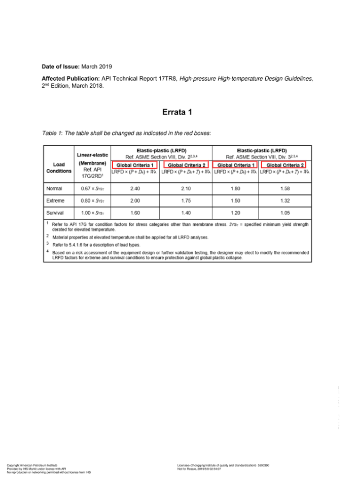 API TR 17TR8-2018 High-pressure High-temperature Design Guidelines (SECOND EDITION; ERTA 1_ March 20