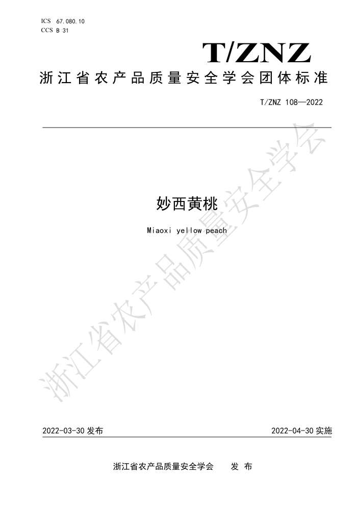 T/ZNZ 108-2022 