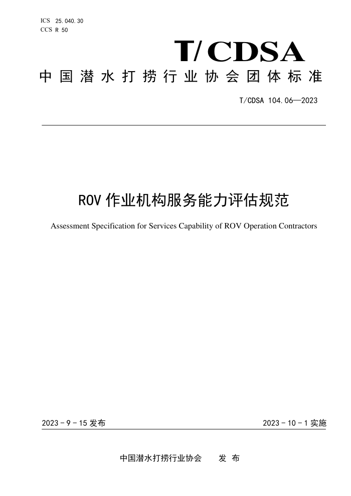 T/CDSA 104.06-2023 ROVҵ淶