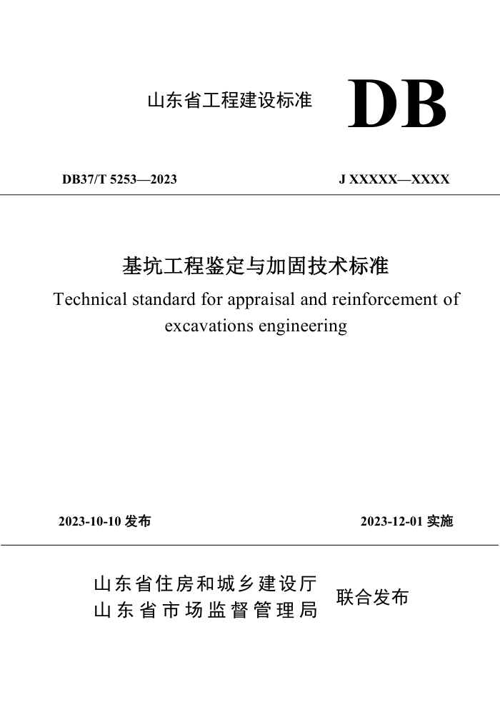 DB37/T 5253-2023 基坑工程鉴定与加固技术标准