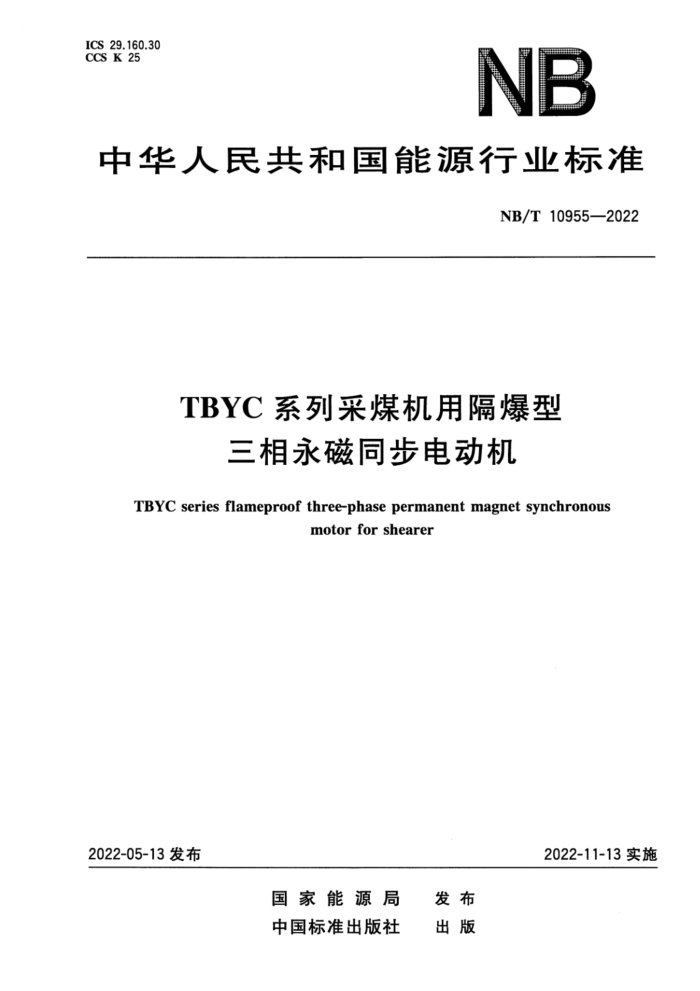 NB/T 10955-2022 TBYCϵвúøͬ綯