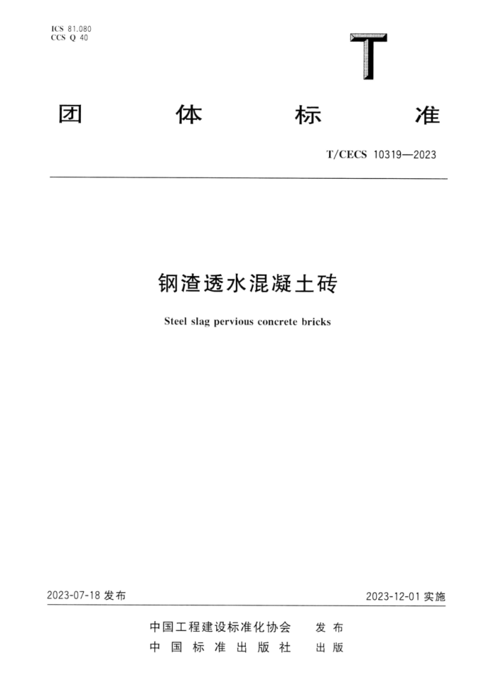 T/CECS 10319-2023 ͸ˮש