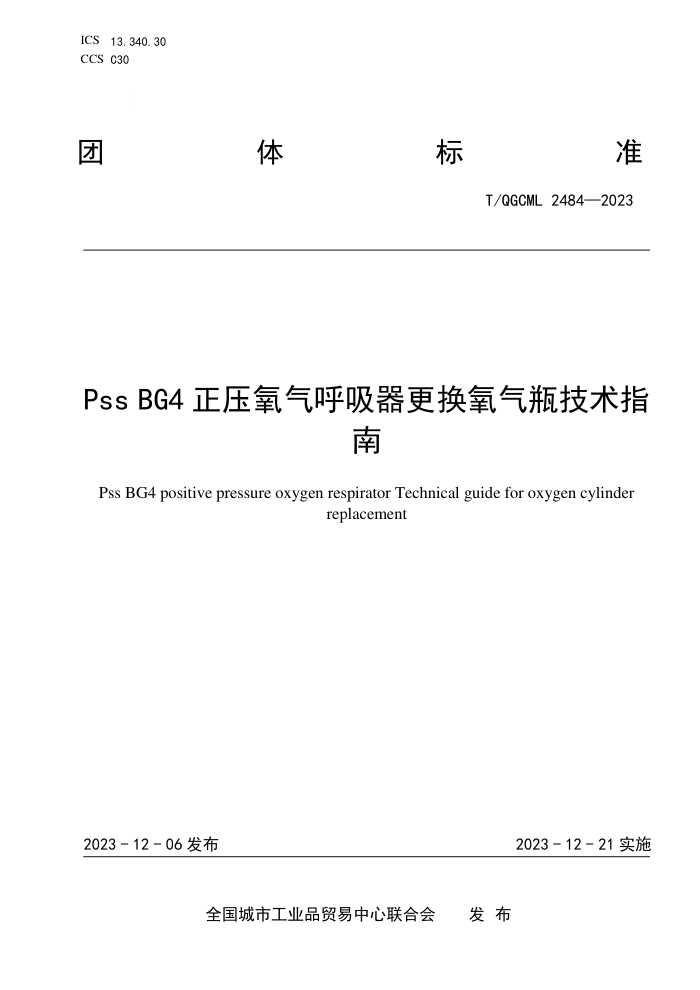 T/QGCML 2484-2023 Pss BG4ѹƿָ