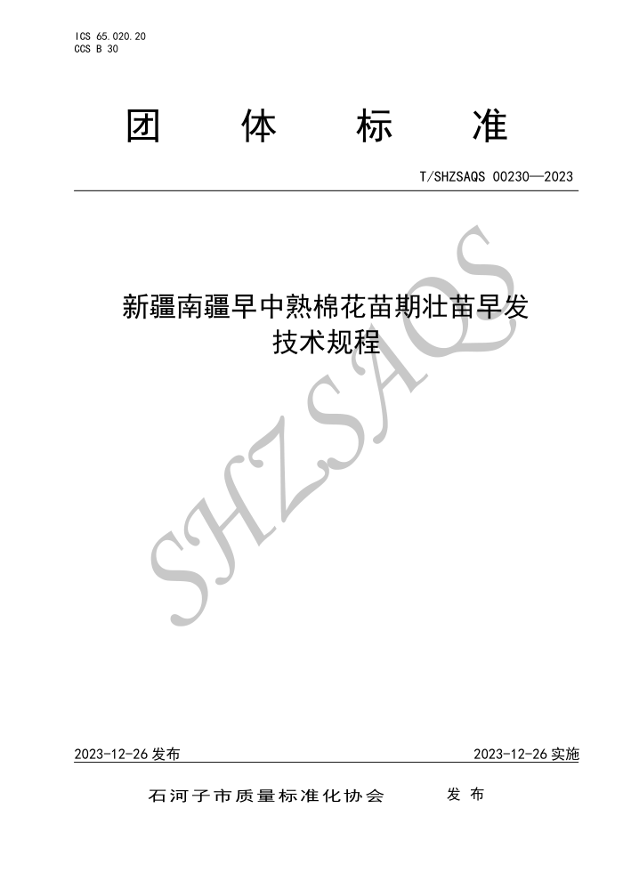 T/SHZSAQS 00230-2023 ½Ͻ޻׳緢