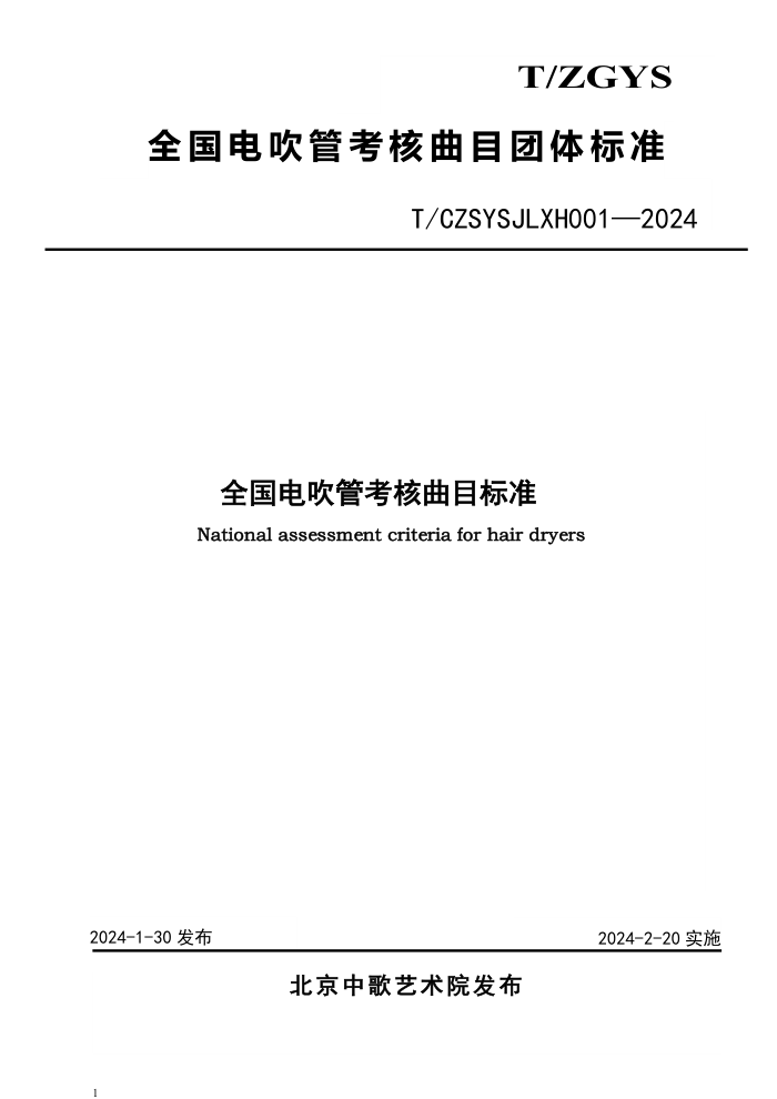 T/CZSYSJLXH 001-2024 ȫ紵ܿĿ׼