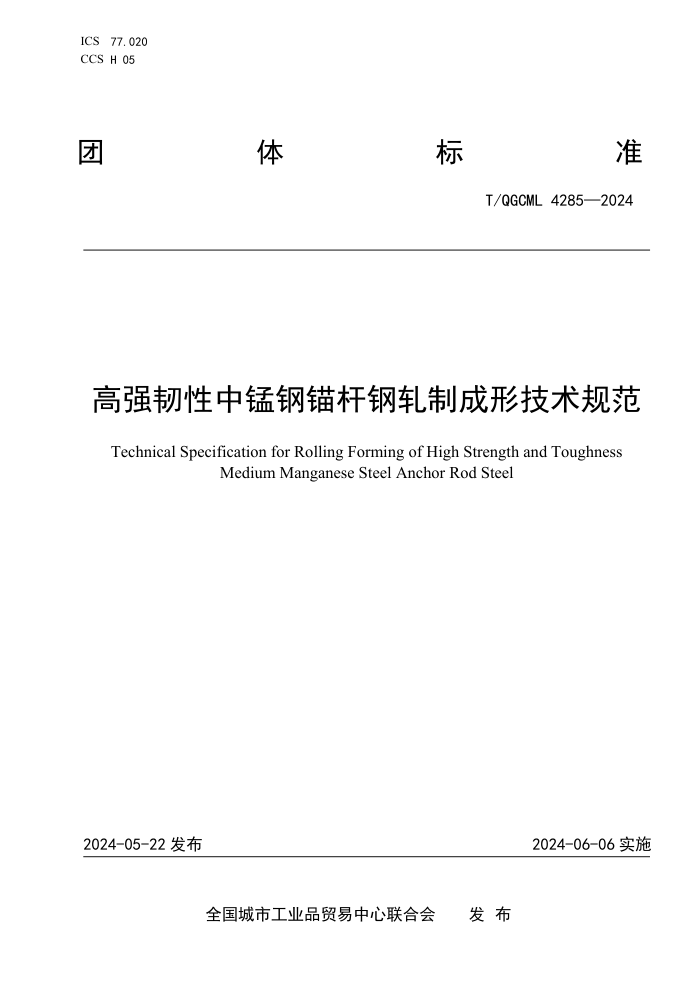 T/QGCML 4285-2024 ǿ̸ê˸Ƴμ淶