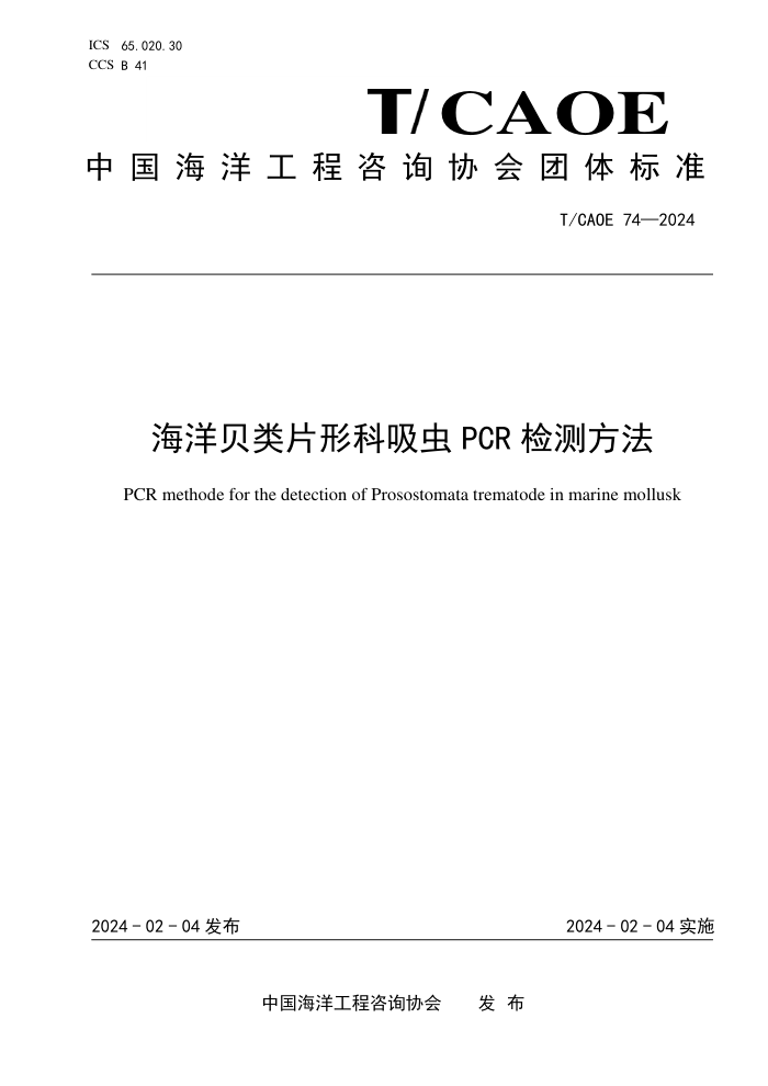 T/CAOE 74-2024 ƬοPCRⷽ