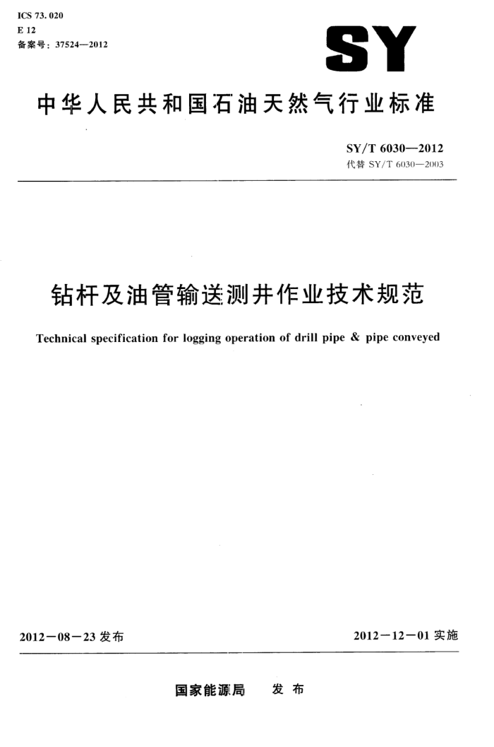 SY/T 6030-2012 ˼͹Ͳ⾮ҵ淶