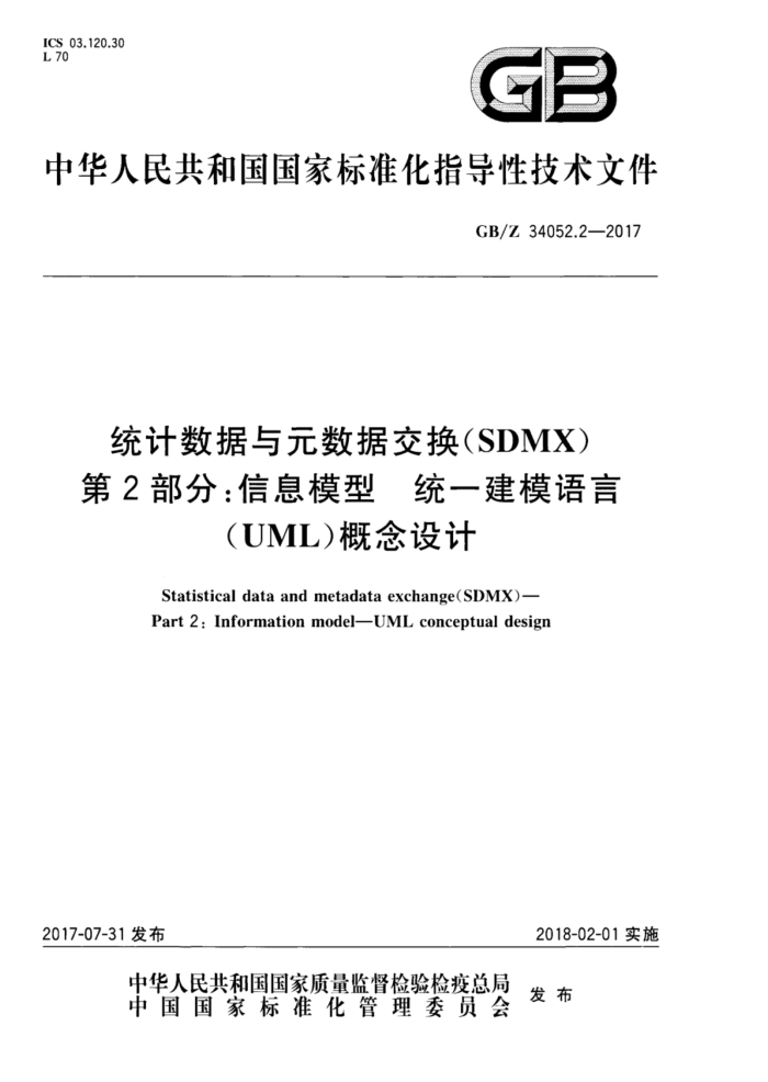 GB/Z 34052.2-2017 ͳԪݽ(SDMX) 2֣Ϣģ ͳһģ(UML)