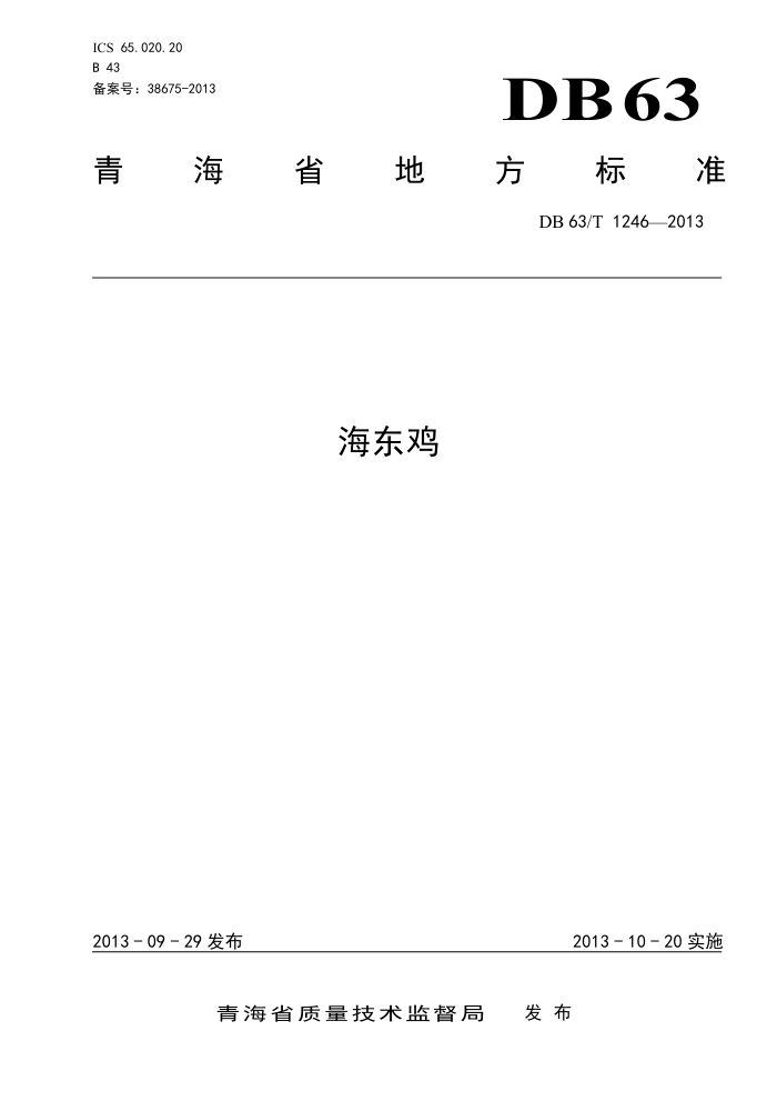 DB63/T 1246-2013 