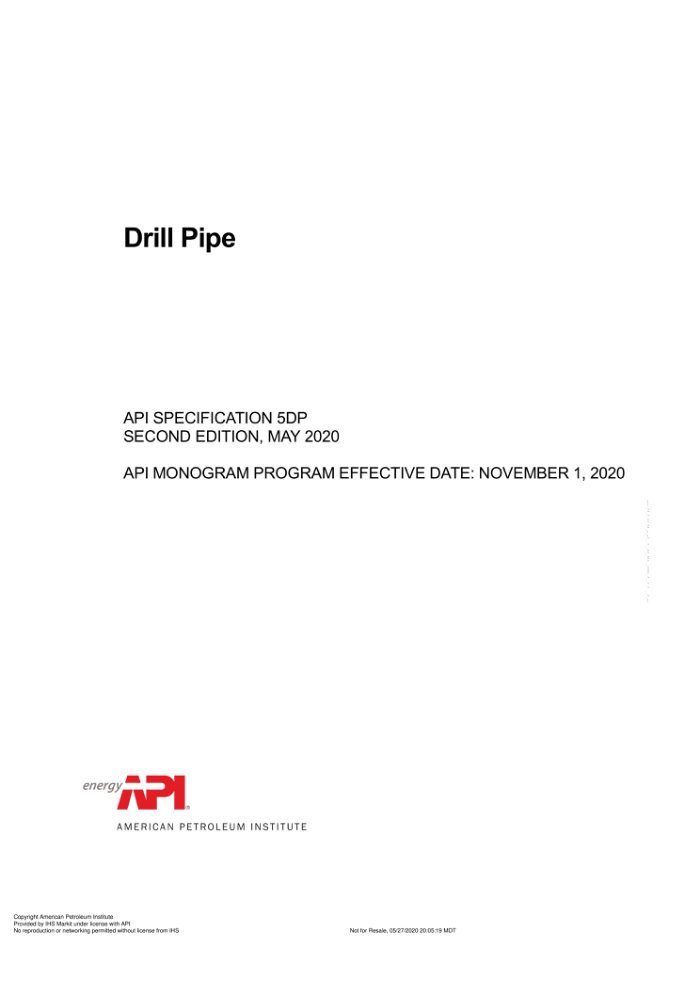 API SPEC 5DP-2020 ˹淶
