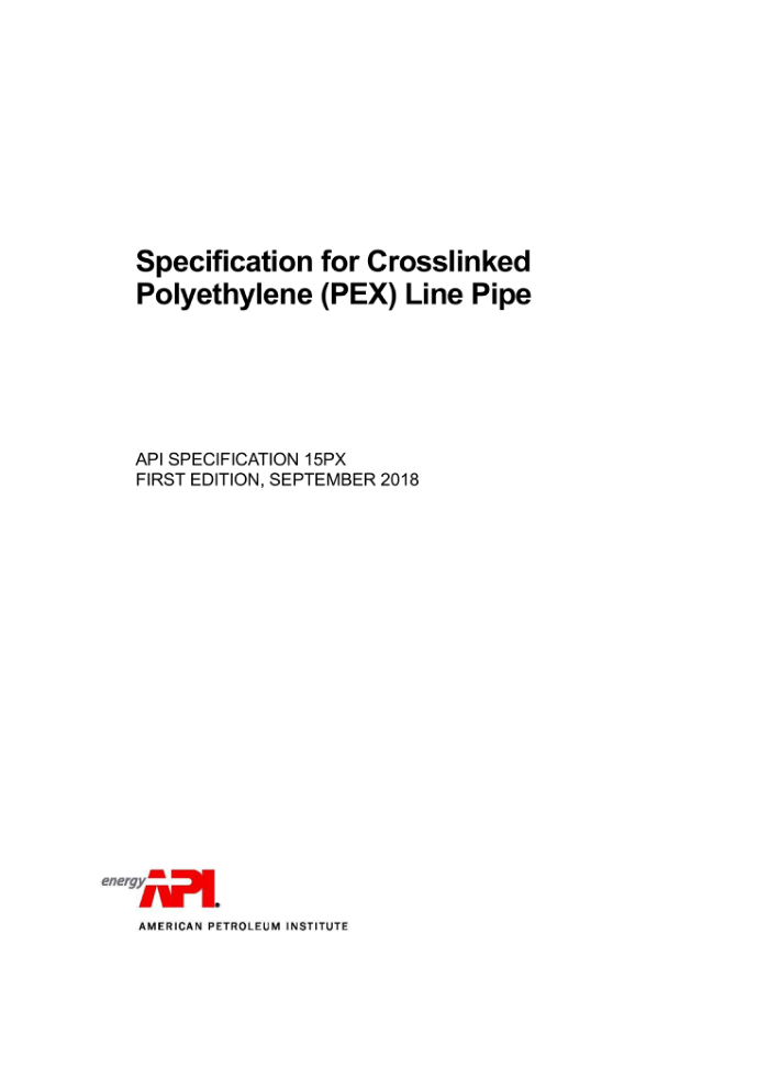 API Spec 15PX-2018 ϩPEX߹ܹ淶