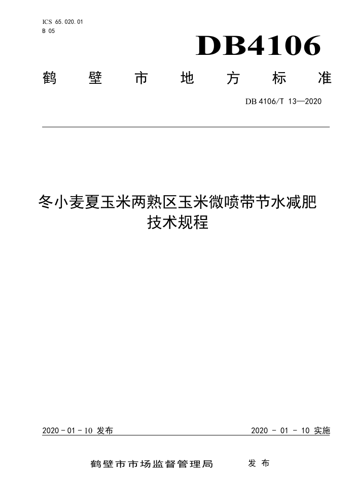 DB4106/T 13-2020 С΢ˮʼ