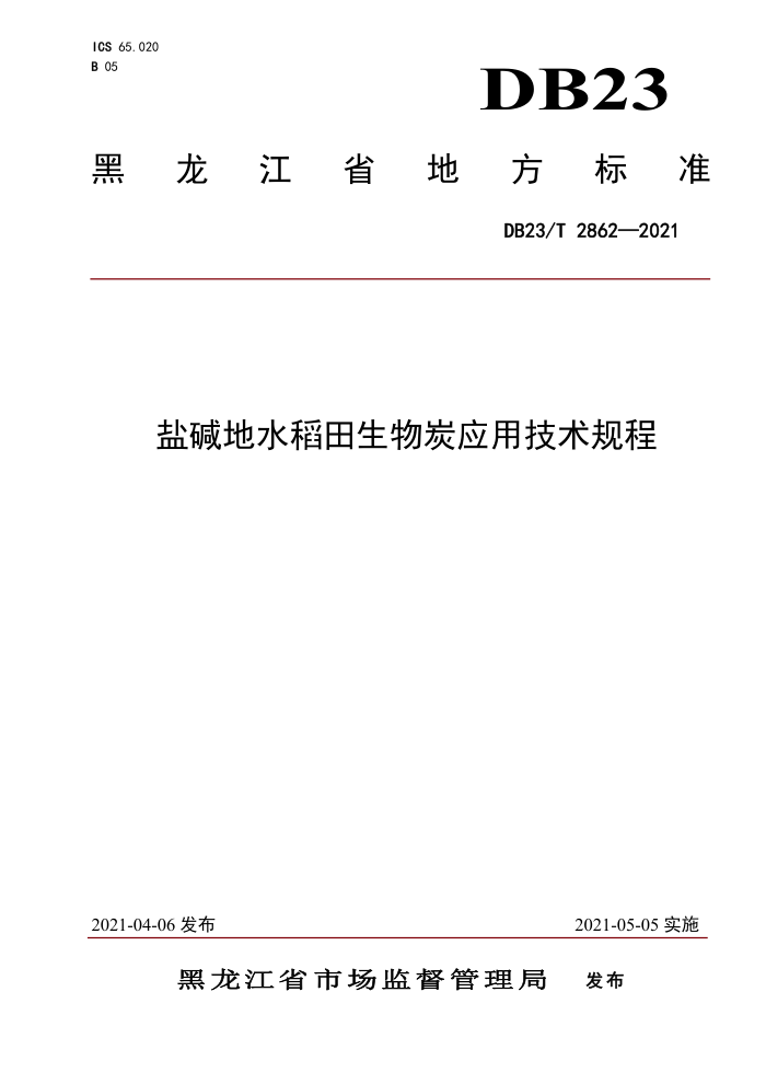 DB23/T 2862-2021 μˮ̿Ӧü