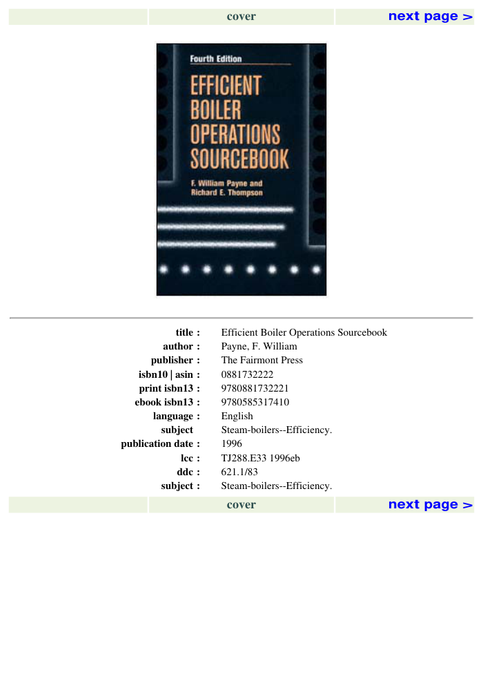 Ч¯ Efficient Boiler Operations Sourcebook