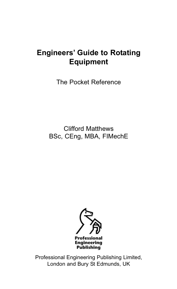 Engineers Guide to Rotating equipment