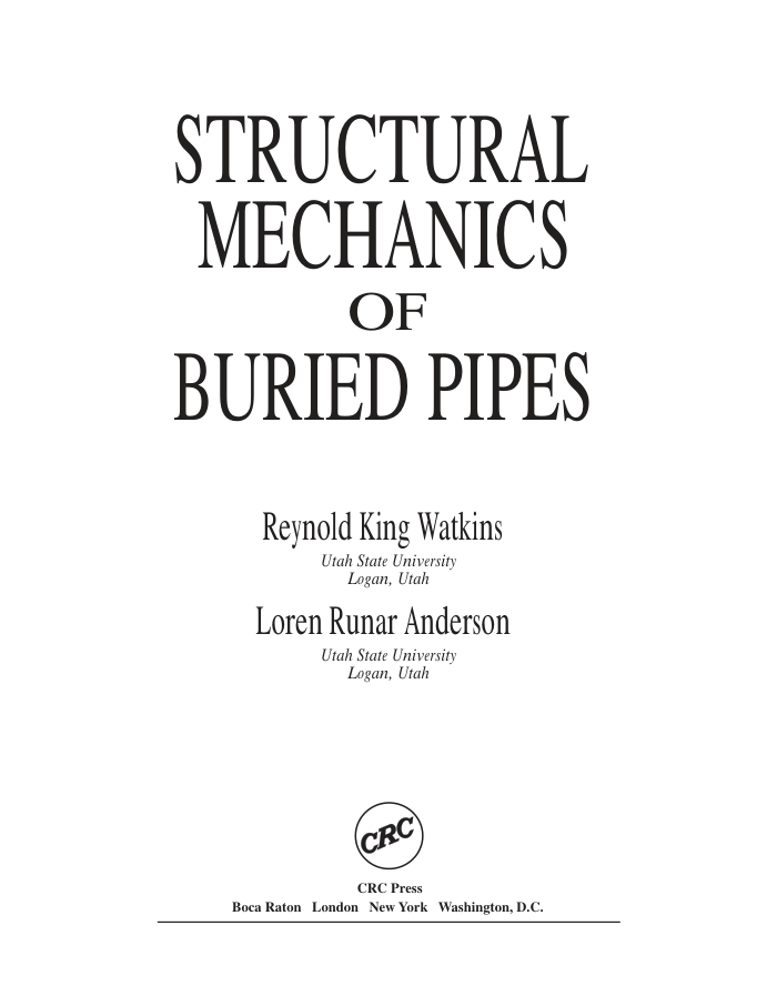 ¹ܵṹѧ(Structural Mechanics of Buried Pipes)