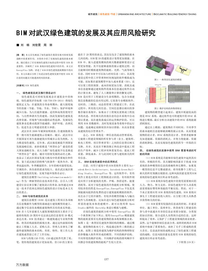 BIM对武汉绿色建筑的发展及其应用风险研究