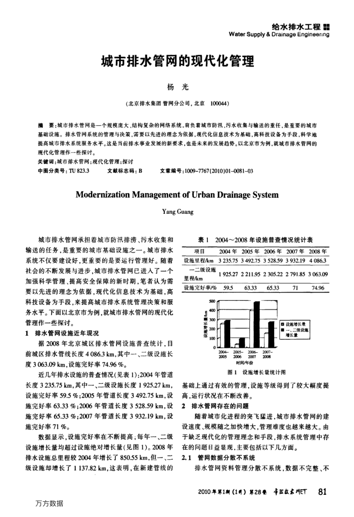 城市排水管网的现代化管理