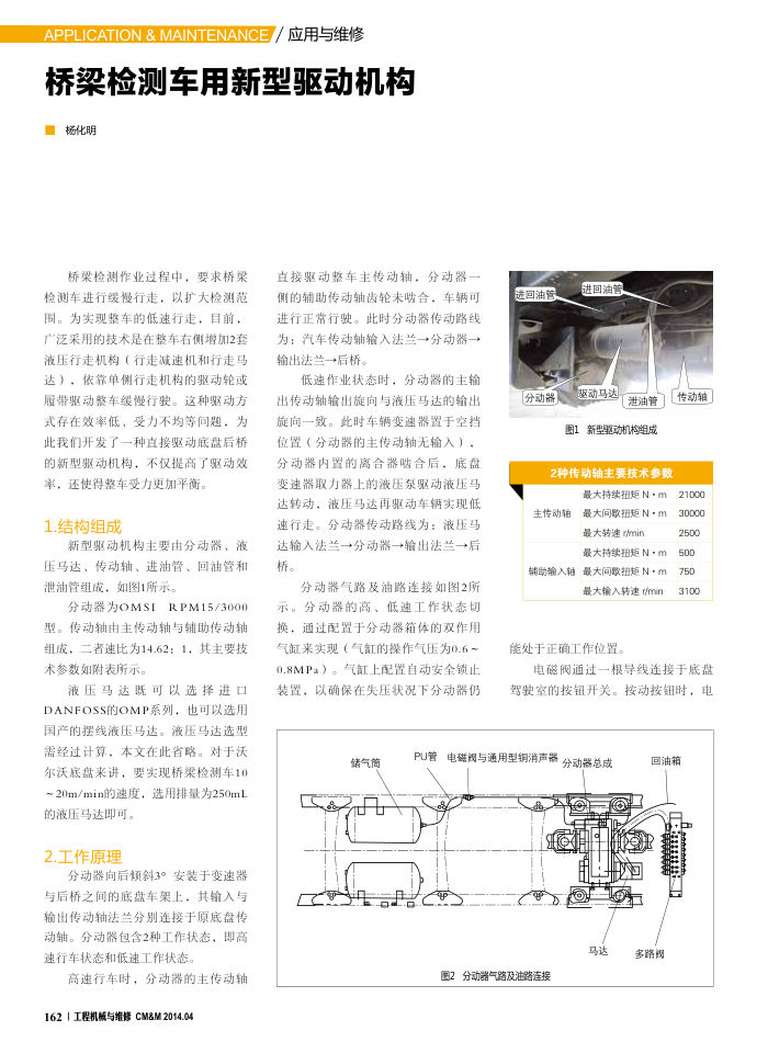 桥梁检测车用新型驱动机构