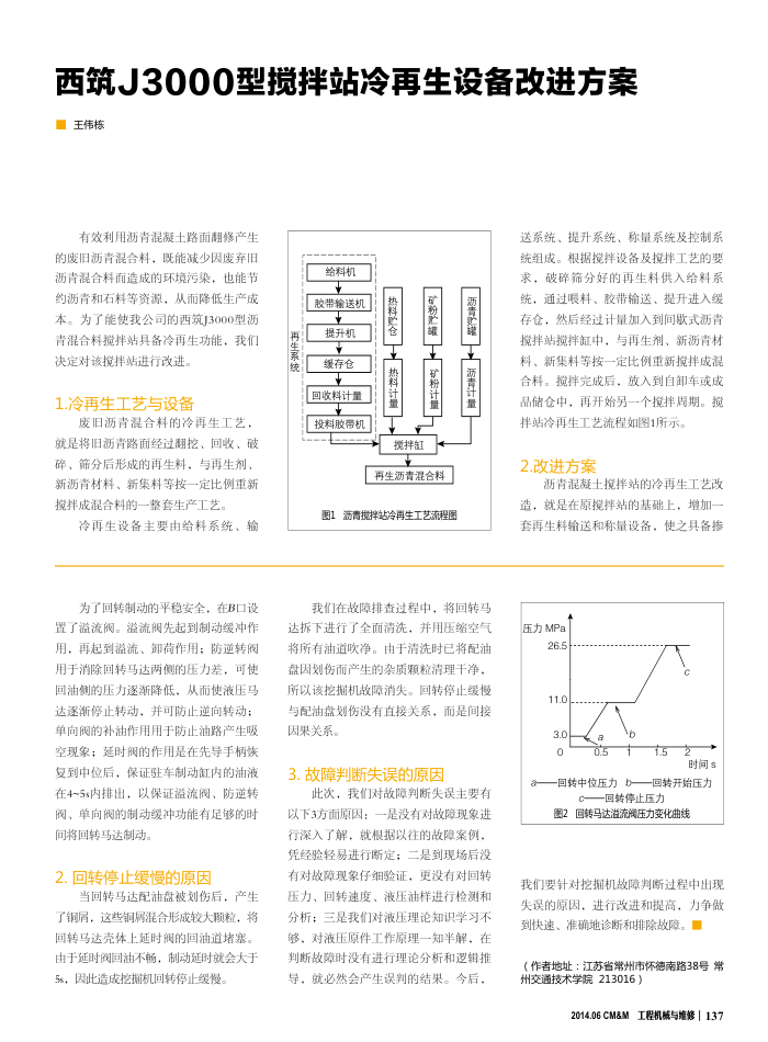 西筑J3000型搅拌站冷再生设备改进方案