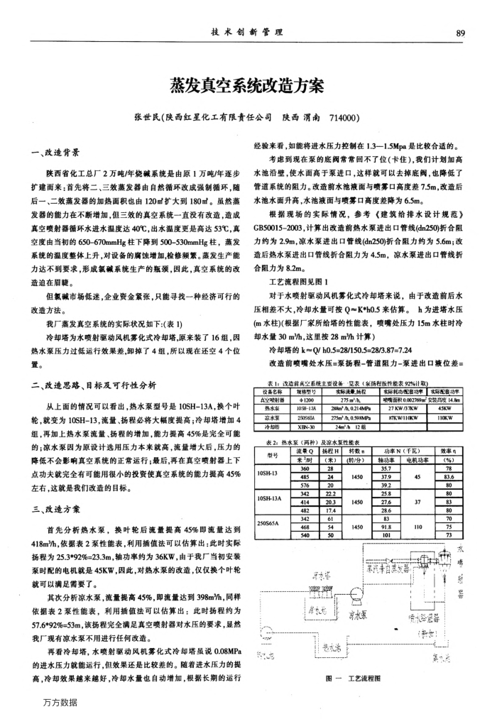 蒸发真空系统改造方案