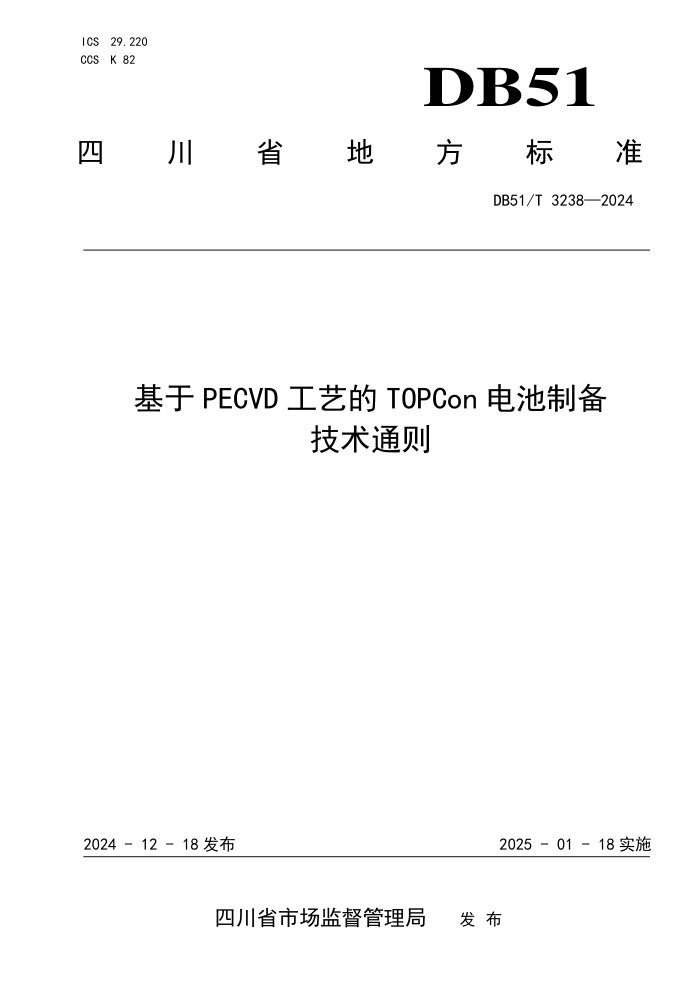 DB51/T 3238-2024 PECVDյTOPConƱͨ