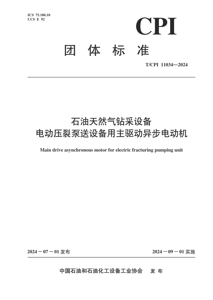 T/CPI 11034-2024 ʯȻ豸綯ѹѱ豸첽綯