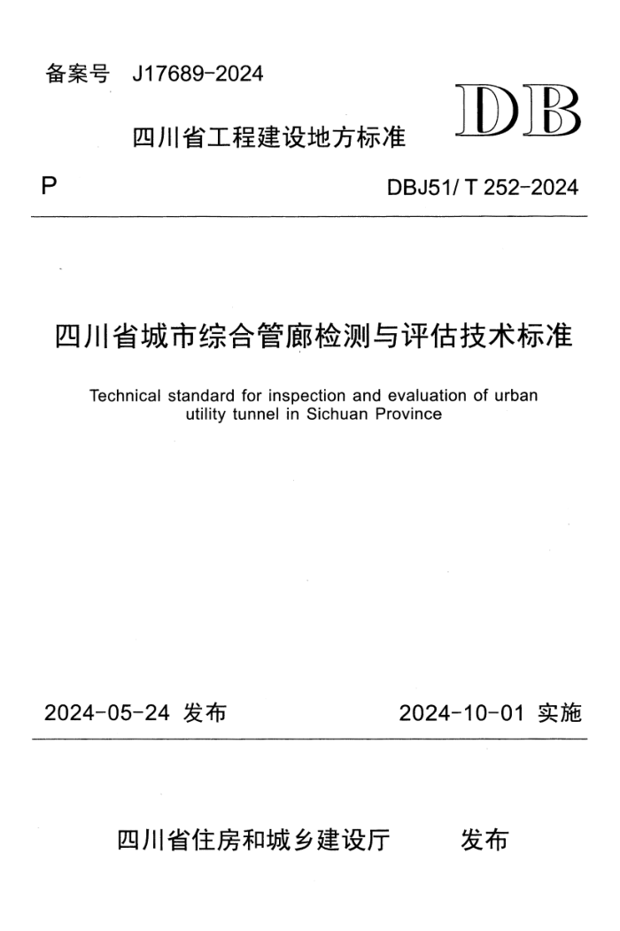 DBJ51/T 252-2024 ĴʡۺϹȼ׼