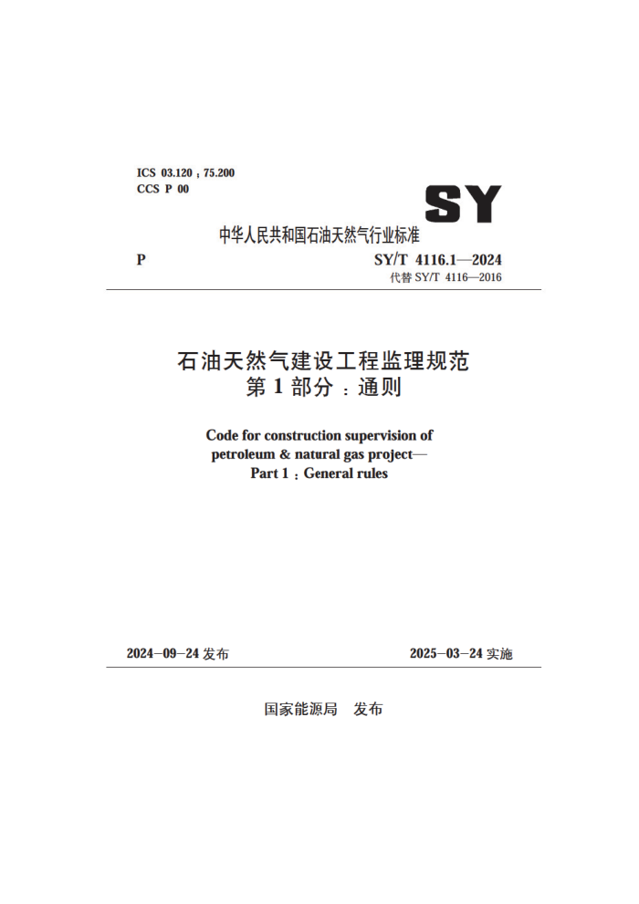 SY/T 4116.1-2024 ʯȻ蹤̼淶 1֣ͨ