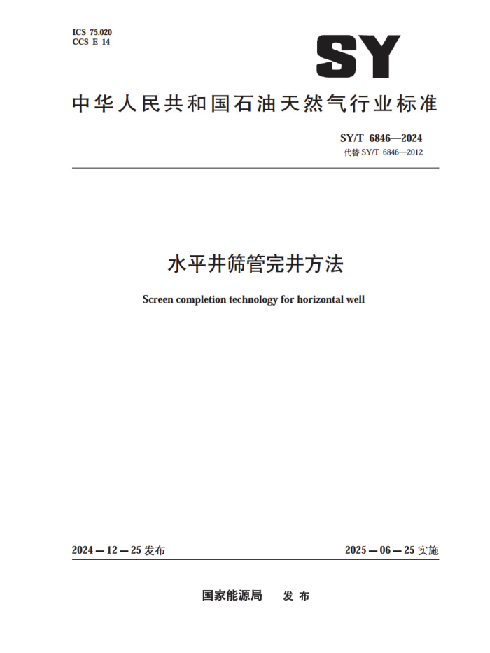 SY/T 6846-2024 ˮƽɸ꾮