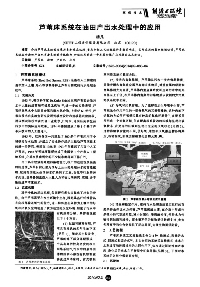 芦苇床系统在油田产出水处理中的应用