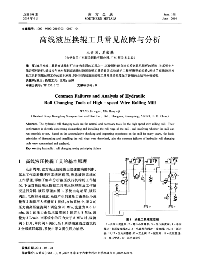 高线液压换辊工具常见故障与分析