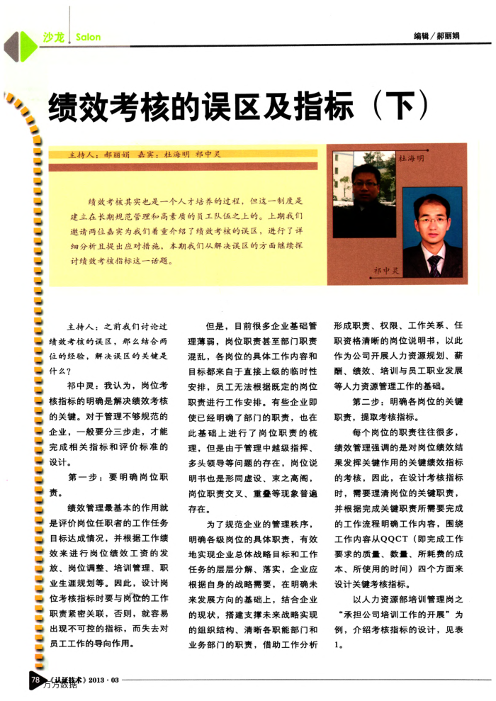 绩效考核的误区及指标(下)