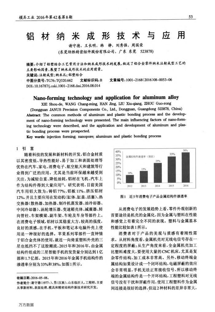 铝材纳米成形技术与应用