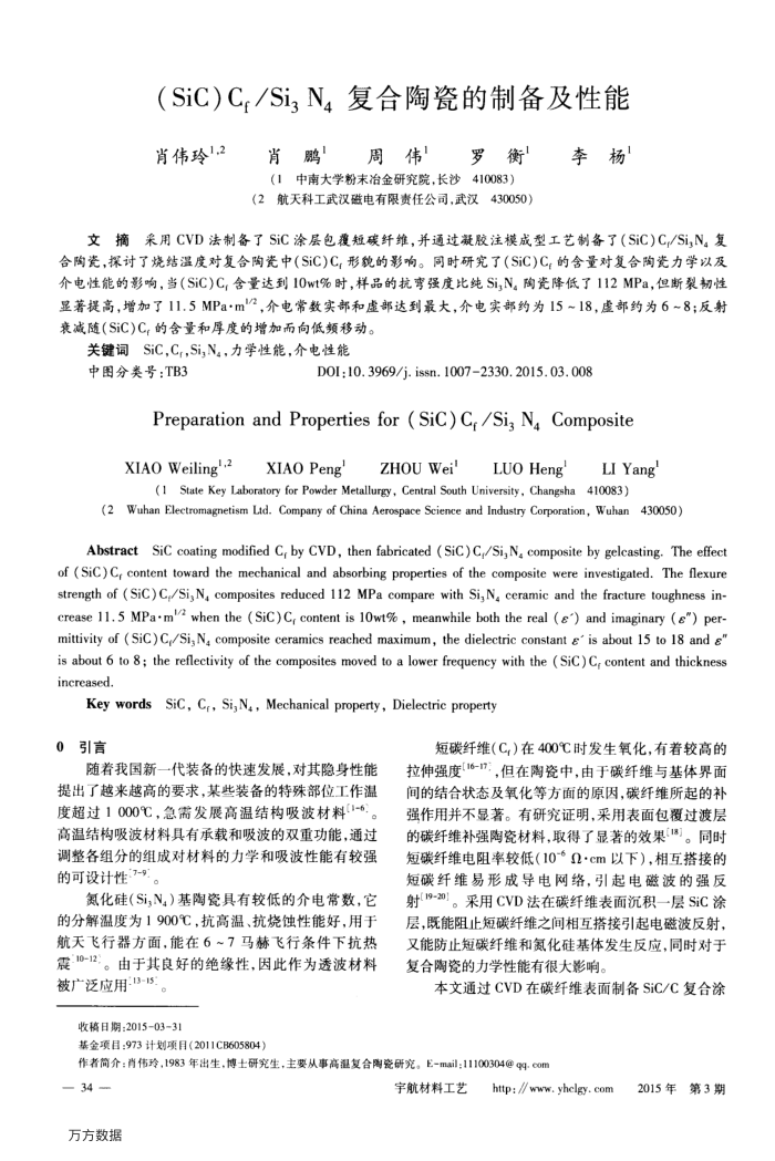 (SiC)CfMSi3N4մɵƱ