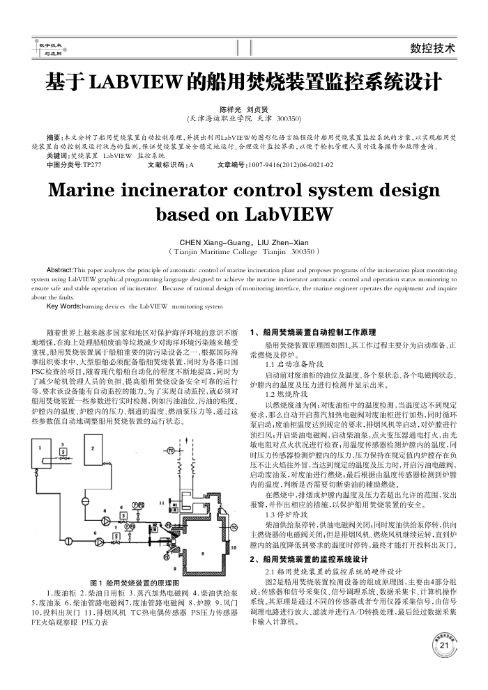 基于LABVIEW的船用焚烧装置监控系统设计