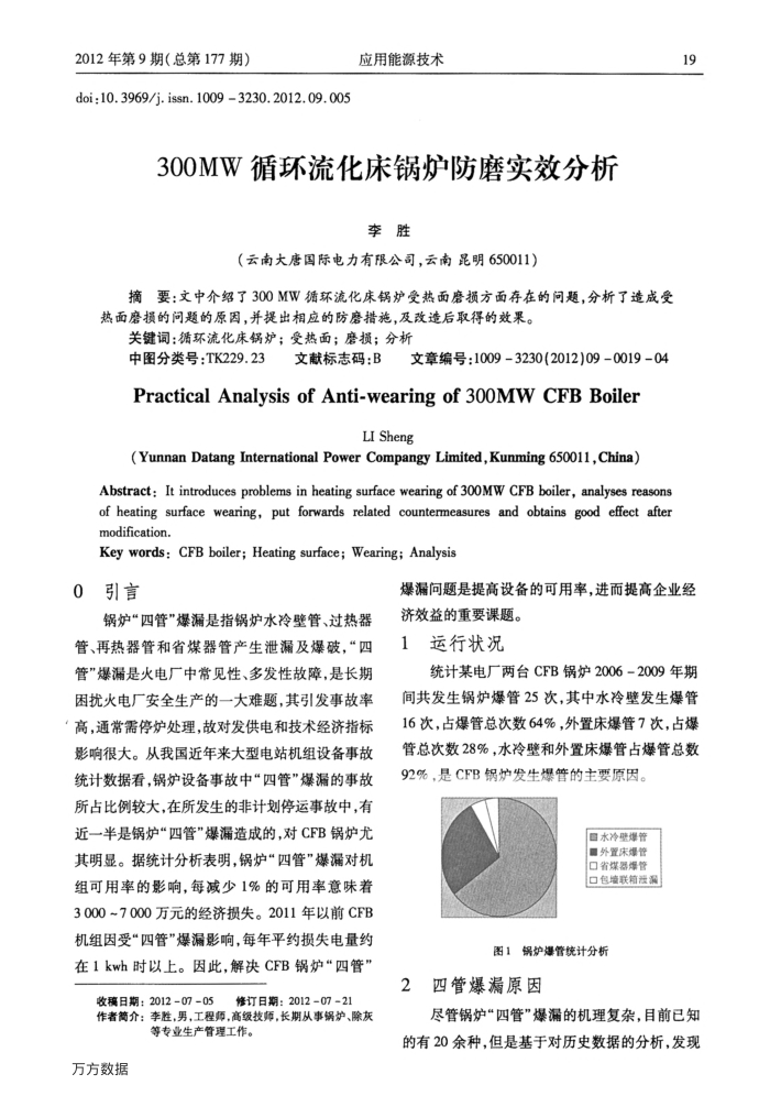 300MW循环流化床锅炉防磨实效分析