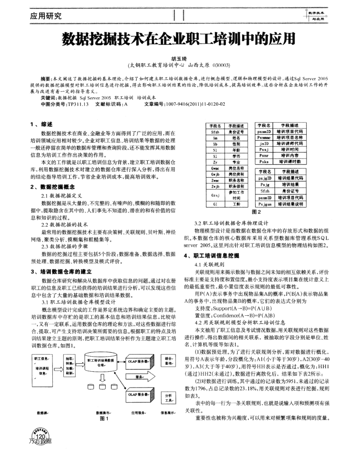 数据挖掘技术在企业职工培训中的应用