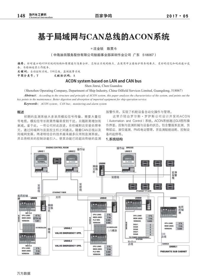 基于局域网与CAN总线的ACON系统