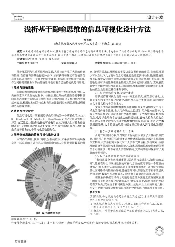 浅析基于隐喻思维的信息可视化设计方法