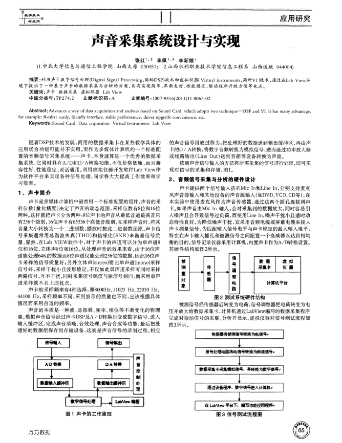 声音采集系统设计与实现