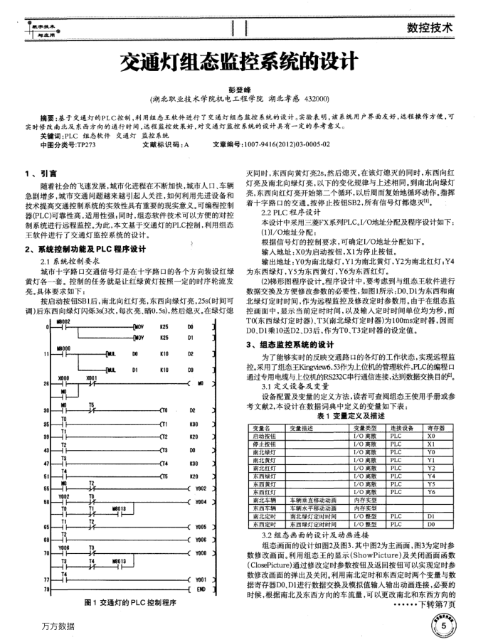 交通灯组态监控系统的设计