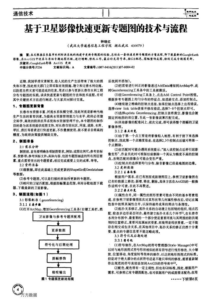 基于卫星影像快速更新专题图的技术与流程