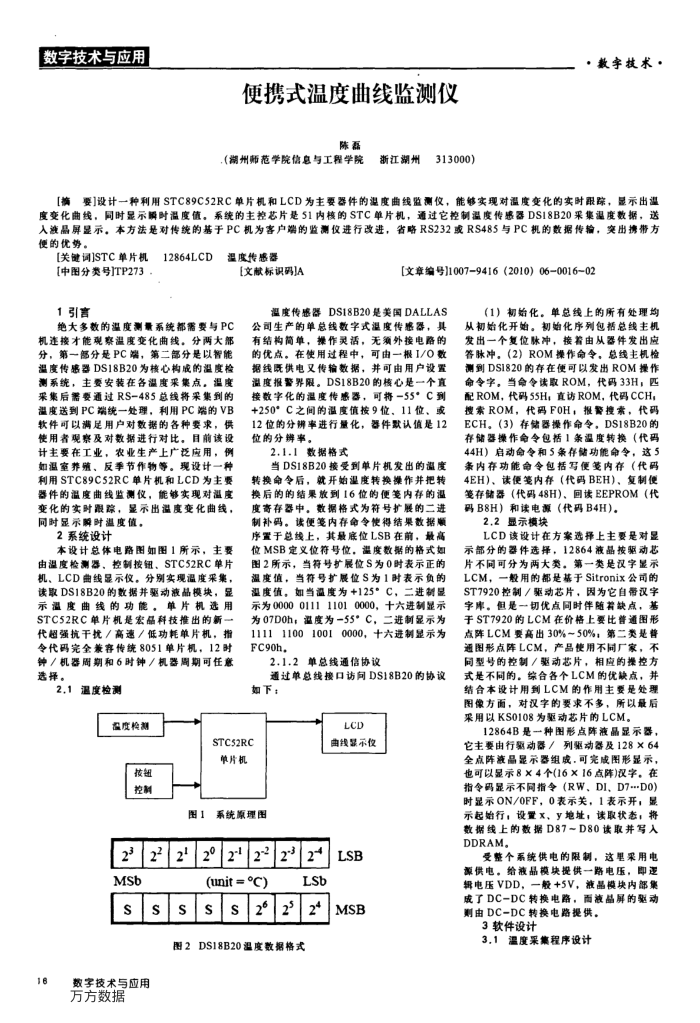 便携式温度曲线监测仪