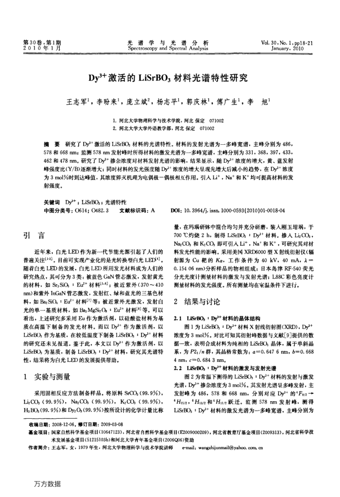 Dy-(3)LiSrBO_3Ϲо