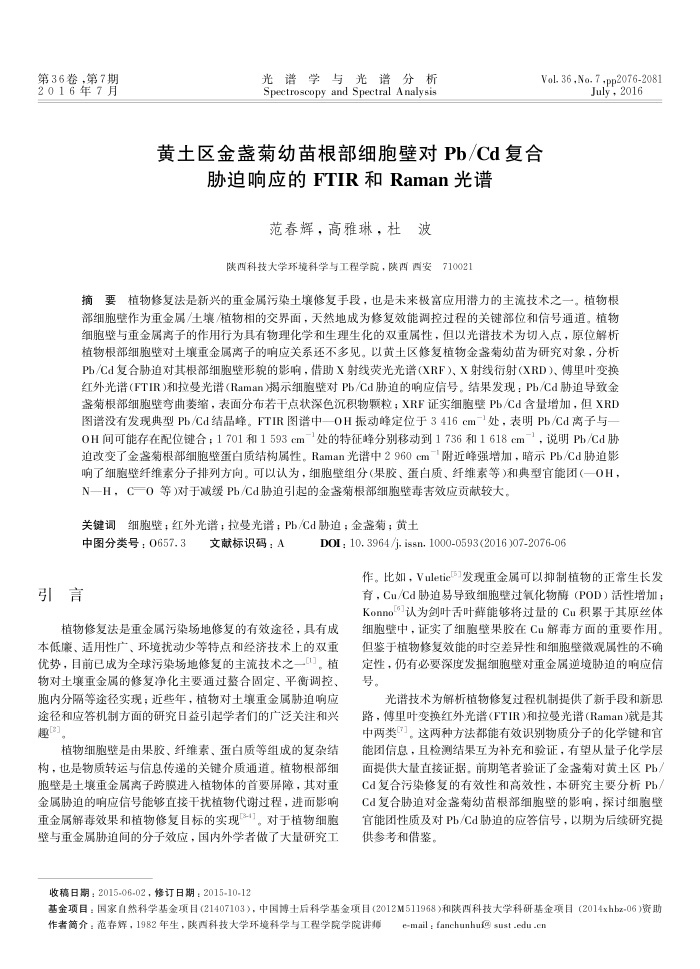 յϸڶ PbCdвӦFTIRRaman